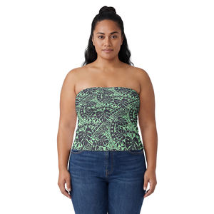 Top sin Tirantes con Estampado Tribal Polinesio Personalizado, Estilo Étnico, para Mujer, Traje Hawaiano con Tapa, para Fiestas - Product Image 5