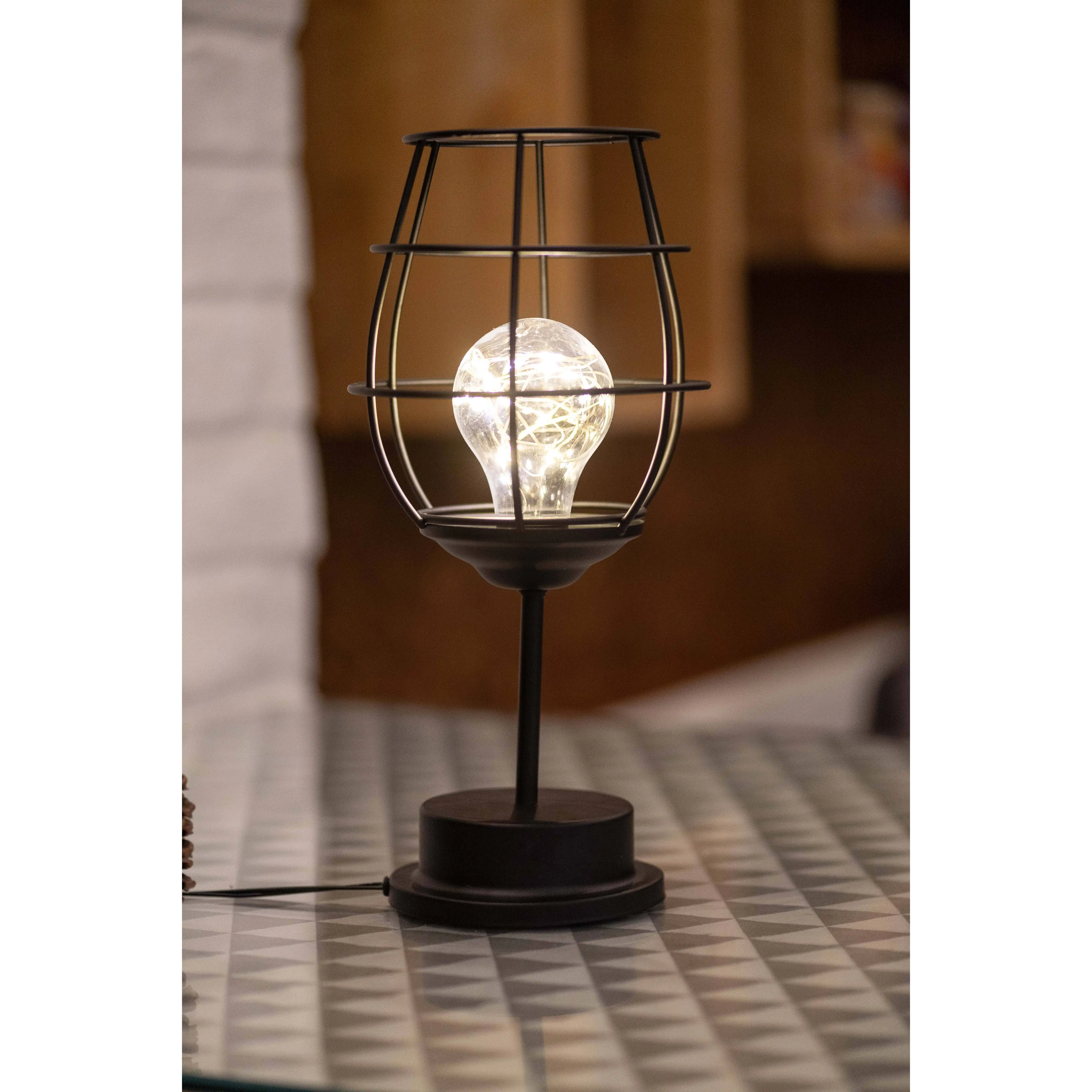 Modern gece 11In 10L antika Metal gece lambası masa lambası ev süslemeleri için