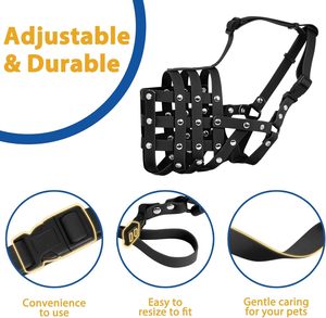 Museau pour chien de taille moyenne et grande Panier en PVC souple Museau long avec museau Rubans respirants rembourrés Empêche de mordre le charognard Doberman - Product Image 6