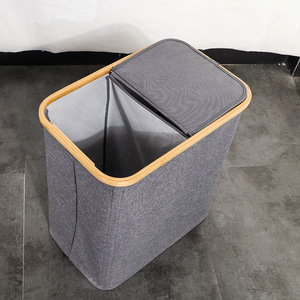 <b>Collapsible</b> Laundry Basket Grey 54Cm X 53.5Cm X 34Cm Foldable <b>Storage</b> Organizer For Clothes And Toys - Product Image 2