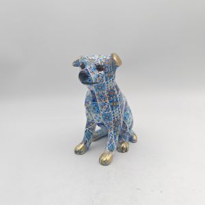 Statues décoratives créatives en résine pour la maison, procédé d'impression par transfert d'eau, Bouledogue français, Cerf, Chien, Teckel - Product Image 2