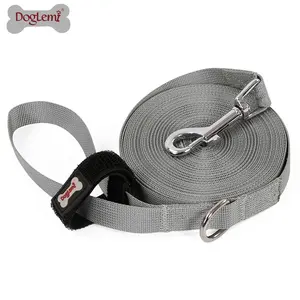 Custom Length <strong>Dog</strong> Training Collar Lead <strong>Leash</strong> Solid Pattern Nylon Cotton Pet Accessories Ribbon Decoration for <strong>Long</strong> <strong>Dog</strong> Tracking - Product Image 4