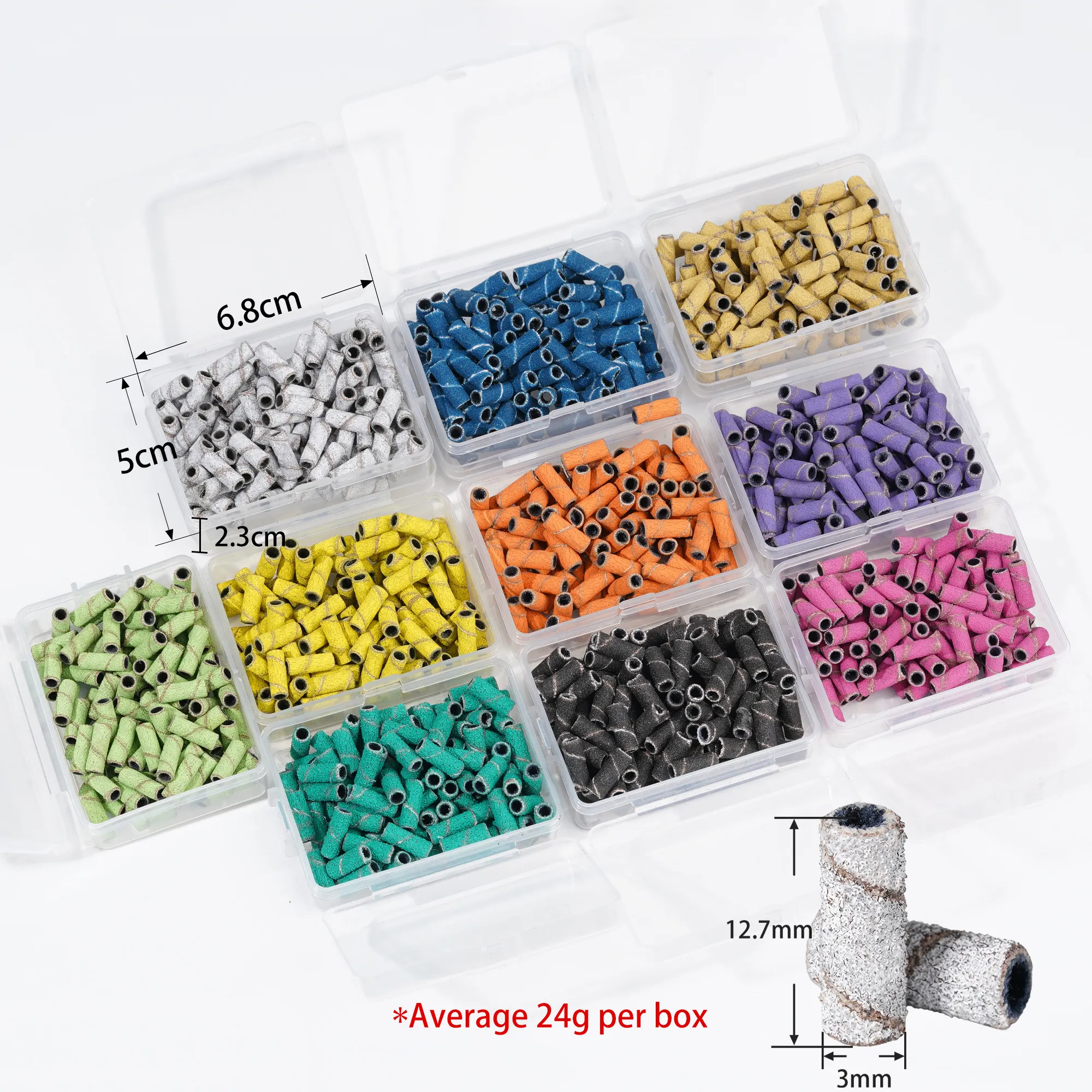 Nouveau 3.1mm Mini bandes de ponçage petit Mini mandrin de ponçage des ongles en gros 100 180 240 grain pour perceuse à ongles électrique