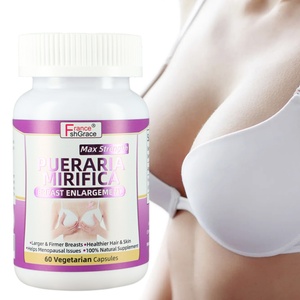 Capsules personnalisées pour le soutien et la croissance des seins chez la femme, pour la santé de la peau et des cheveux, 60 capsules végétariennes - Product Image 1