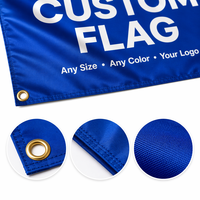 Drapeau en polyester 3x5 double face, grande taille, personnalisable, imprimé numériquement, pour extérieur – Livraison rapide – Offre spéciale