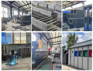 פח אשפה מגולוון פלדה חיצוני מיכל פח אשפה גדול מיכל פח אשפה - Product Image 6