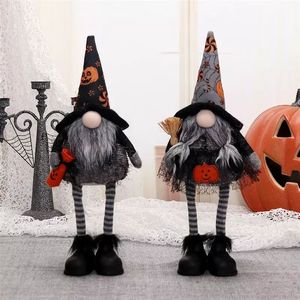 Adorno de Mesa de Peluche con Luces LED Multicolor, Diseño de Pareja de Gnomos Brujas para Disfraces de Halloween - Product Image 3