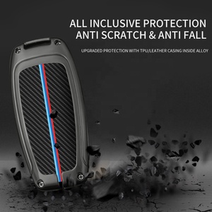 <span class=keywords><strong>Porte</strong></span>-clés de voiture en métal personnalisé en gros <span class=keywords><strong>Porte</strong></span>-clés long en cuir texturé en fibre de carbone de luxe pour Audi <span class=keywords><strong>BMW</strong></span> et Nissan Innovation - Product Image 4