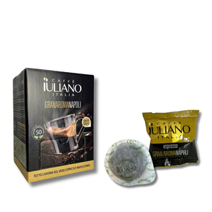 Caffè Iuliano Gran Aroma in Cialde, Robusta Premium Napoletano, Caffè in Grani Tostato Artigianalmente in Italia - Product Image 1