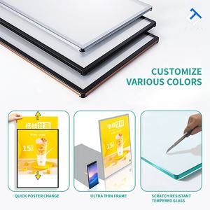 ultra Thin <strong>Light</strong> <strong>Box</strong> A4-A1 LED <strong>Light</strong> <strong>Box</strong> Frame Advertising Indoor Display with Tempered Glass and Aluminum Rectangular Shape - Product Image 4