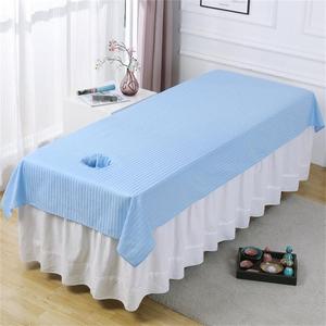 <span class=keywords><strong>Drap</strong></span> plat rayé en coton pour table <span class=keywords><strong>de</strong></span> <span class=keywords><strong>massage</strong></span> avec trou pour le visage, plusieurs tailles, couleur unie, pour salon <span class=keywords><strong>de</strong></span> beauté et spa - Product Image 5