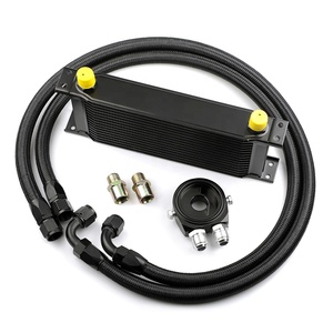 16 Hàng dầu Cooler Kit AN10 M-MODEL lọc dầu Adapter với chủ đề an8 3/4-16unf m20x1.5 với nylon Hose - Product Image 3