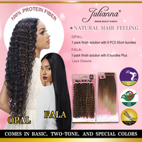 وصلات شعر صناعية من Julianna مع حلية على شكل إنهائية من En Gros للبيع بالجملة حزم عصرية رخيصة بشعر مستقيم مع قفل