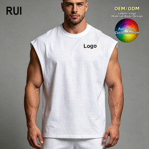 RUIQUWIN Débardeur Sportif Respirant Anti-boulochage Séchage Rapide Coupe Ample Surdimensionné Couleur Unie pour Homme – Idéal Entraînement et Gym - Product Image 1