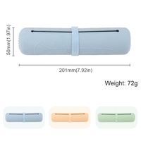 Wellfine organiseur de pinceaux de maquillage Portable, sac de voyage en Silicone, sac à cosmétiques, étui de pinceaux de maquillage, pochette