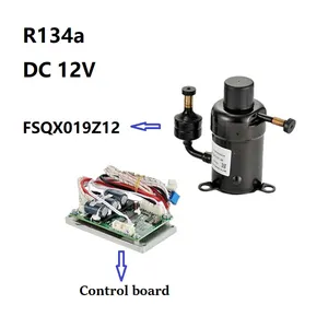 12 v 24 v dc mikro-klimaanlage kompressor mit kälteteilen und wärmetausche r134a mini-rotationskompressor fs thermo