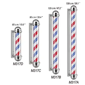 M317 Salon Friseurstange LED-Licht Friseurladenschild rotierender barber's pole mit beleuchtung