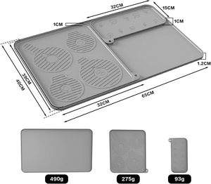 Tapis antidérapant en silicone avec rainure de drainage, tapis de cuisine pour accessoires de machine à crème glacée <span class=keywords><strong>Ninja</strong></span> NC700/701 - Product Image 2