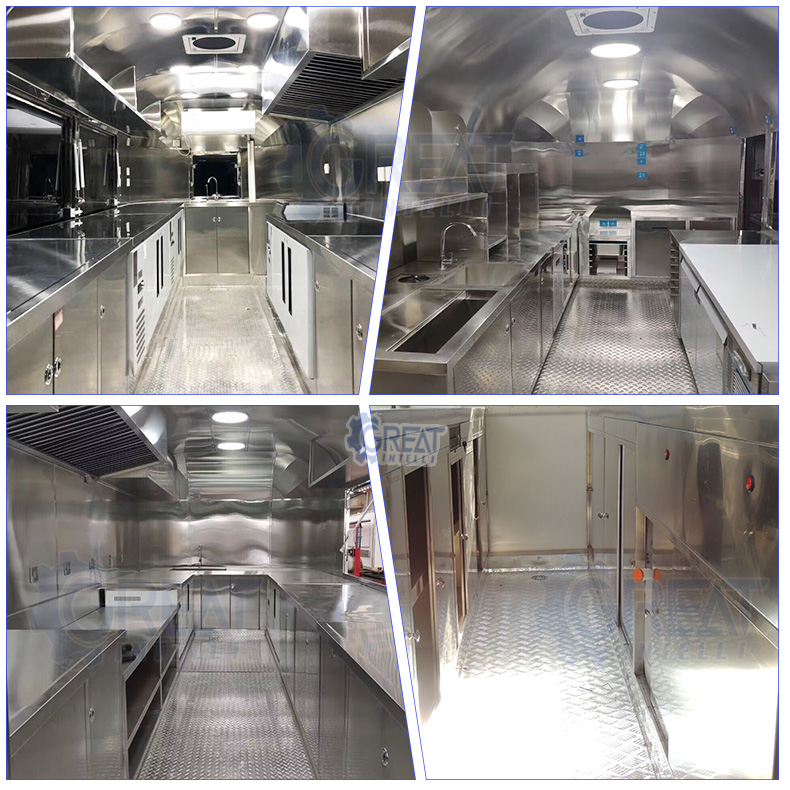 High Quality Vintage Coffee Kiosk Mobile Vending Van China Factory Street Food Cart for Snack Factories