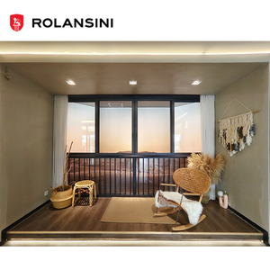 Rolansini mô hình pháp kính cường lực Ba cửa sổ nhôm hợp kim chống trộm cửa sổ trượt với bên trong nướng - Product Image 6