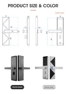 Locstar thông minh RFID khách sạn hệ thống xử lý điện tử từ khóa an toàn cổng kết hợp kỹ thuật số thẻ chìa khóa cửa khóa - Product Image 5