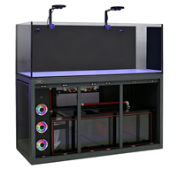 Aquarium Mercury Sea Tank 2026, nouveau modèle minimaliste avec filtre de fond pour coraux, verre super blanc, pour poissons-clown, personnalisable