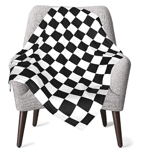 Race Waving Checkered Flag Baby Blanket Cute Custom Unisex Warm Super Soft and Comfortable Flannel Blanket