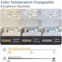 Ventilateur de plafond intelligent pour salon, chambre à coucher, télécommande, décoration moderne de plafond, hôtel, ventilateur de plafond LED pour la maison