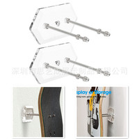 Vente en gros de planche à roulettes en plexiglas, support de rangement mural pour planches à roulettes