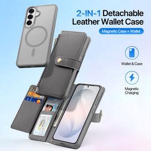 เหมาะสำหรับเคสโทรศัพท์แบบกระเป๋าหนังใส่บัตร S26 Plus พร้อมกระเป๋าแม่เหล็กแบบถอดได้ 2-in-1, เคสป้องกัน S26, สายคล้องคอสุดเทรนดี้ - Product Image 1