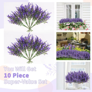 Popular planta artificial de plástico para decoración interior y exterior, arbusto artificial color lavanda. - Product Image 2
