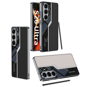 GKK Vente Flash Coque de Téléphone en Cuir Souple Anti-choc Protection 360° Couleur Unie pour S26 S25 S24 S23 Ultra - Product Image 1