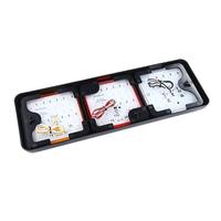 Feu arrière combiné pour camion et remorque, homologué Emark, grande taille, 12V/24V, IP67, 97 LED, avec fonctions d'indicateur, stop et marche arrière