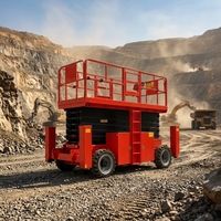 Plateforme élévatrice à ciseaux électrique autopropulsée CE ISO, 4-14m, capacité 1000kg, panneau de commande, vente directe usine