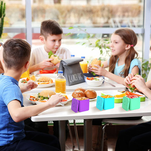Silicone Lunch Sauce Cup Square <b>Small</b> Leak Resistant Food Storage <b>Jar</b> With Lid For Back To School - Product Image 1
