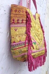 New Arrival Banjara Bag Vintage Hobo Sling Ethnic Hand Embroidered Zipper Two <b>Straps</b> Waterproof Large Capacity <b>Shoulder</b> Bag - Product Image 3