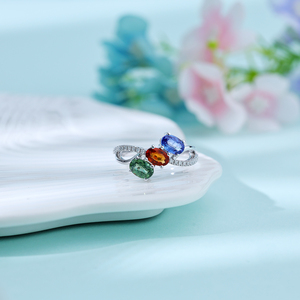 Anillo de Compromiso de Oro Sólido de 18K con Zafiro, Joyería Clásica de Lujo Personalizada, Corte Ovalado, Anillo de Piedras Preciosas para Mujer, Regalo de Cumpleaños - Product Image 3