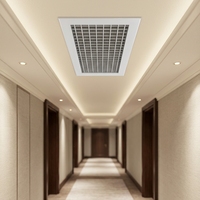 Grille de ventilation double déflection réglable en alliage d'aluminium pour plafond, pour systèmes CVC, bureaux et hôtels, marque Lishine