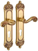 Serrure de porte intérieure en alliage de zinc durable de haute qualité, poignée à levier silencieuse dorée de luxe européenne pour porte en bois