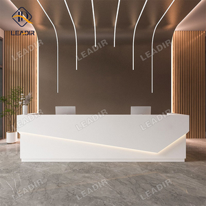 Moderna vernice minimalista legno metallo registratore di <span class=keywords><strong>cassa</strong></span> salone di bellezza <span class=keywords><strong>Bar</strong></span> Reception Logo personalizzato Front Desk - Product Image 6