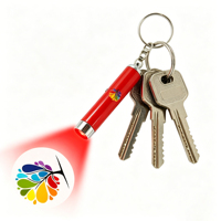 Porte-clés LED personnalisé pas cher, mini lampe torche, projecteur LED ultra lumineux