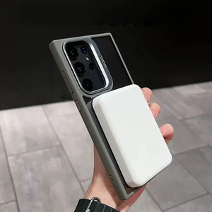 เคสใสมีที่ยึดสำหรับ Samsung Galaxy S25 S24 S22พิเศษและ S23 FE เคสชาร์จแบบไร้สายแม่เหล็กกันกระแทก - Product Image 5