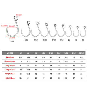 Anzuelo de Pesca Simple de Acero con Alto Contenido de Carbono, Resistente a la Corrosión, para Pesca de Peces Grandes como Lubina, Trucha, <span class=keywords><strong>Marlin</strong></span> y Carpa de Mar - Product Image 4