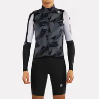 OEM-Chaleco de Ciclismo de marca privada, prenda de vestir, ultraligera, con impresión personalizada, a prueba de viento, cálida, para ciclismo