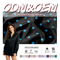 Nouvelle Tendance : Tissu pour Robe en Mélange de Soie, Satin, Acétate, Rayonne et Viscose à Imprimé Floral pour Femmes