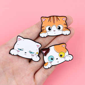 دبابيس مينا على شكل قطط لطيفة، شارات كرتونية، دبابيس للحقائب والملابس، زينة على شكل حيوانات، هدايا مجوهرات - Product Image 2