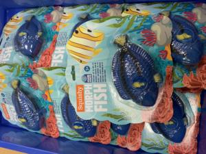 Realistische rubberen knijpbaar blauwe squishy vis speelgoed - Product Image 5