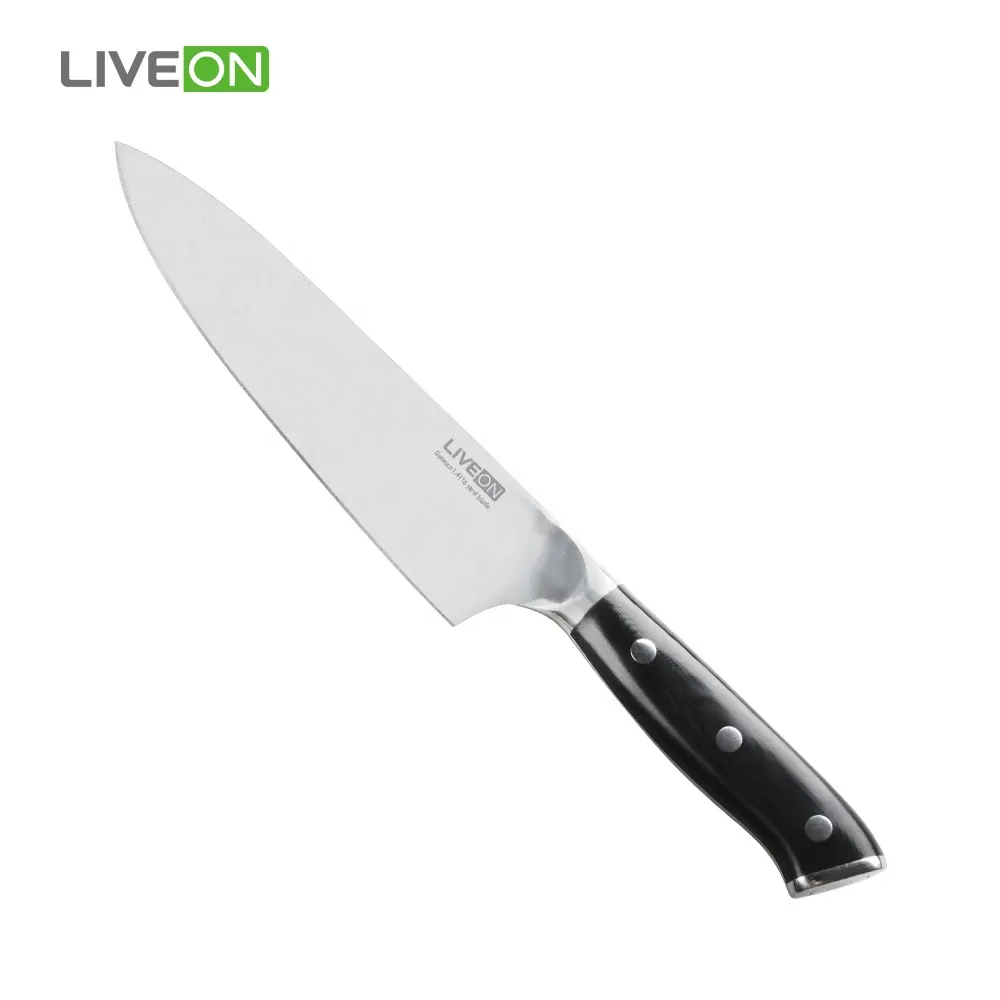 Cuchillo de Chef de acero sólido superafilado para uso familiar, 8 pulgadas, para cocina, corte múltiple de alimentos