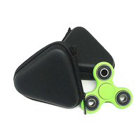 Étui de rangement triangulaire rigide en EVA et PU pour Fidget Spinner, antichoc, étanche, portable, pour écouteurs et pièces de monnaie