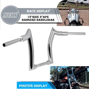 全新工厂批发 14 英寸高 2 英寸宽镀铬 Ape <span class=keywords><strong>Hanger</strong></span> 摩托车车把 Softail/Touring/Dyna 2000-2021 非双液压系统 - Product Image 3